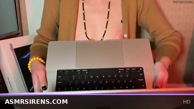 Unboxing a MacBook Pro with Topless ASMR Sensations and Whispered Bliss