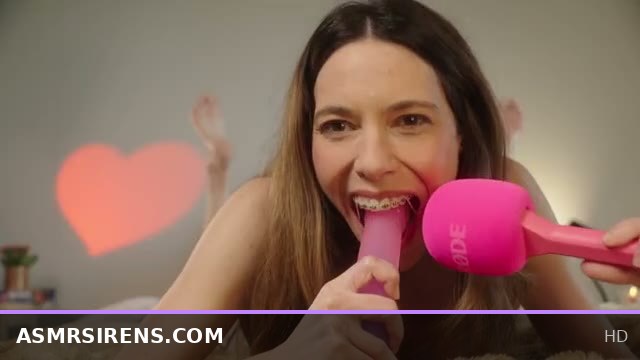 Intimate Braces ASMR Mouth Sounds and Close-Up Dildo Sucking Experience