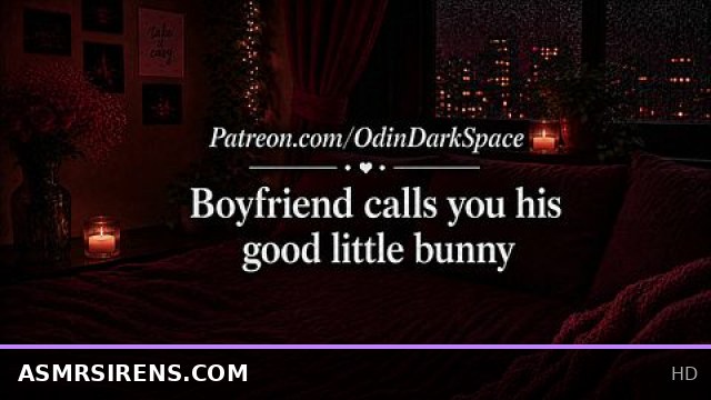 Intimate Bedroom Session with Daddy and Shy Bunny Girlfriend Featuring Wet Noises and Praise